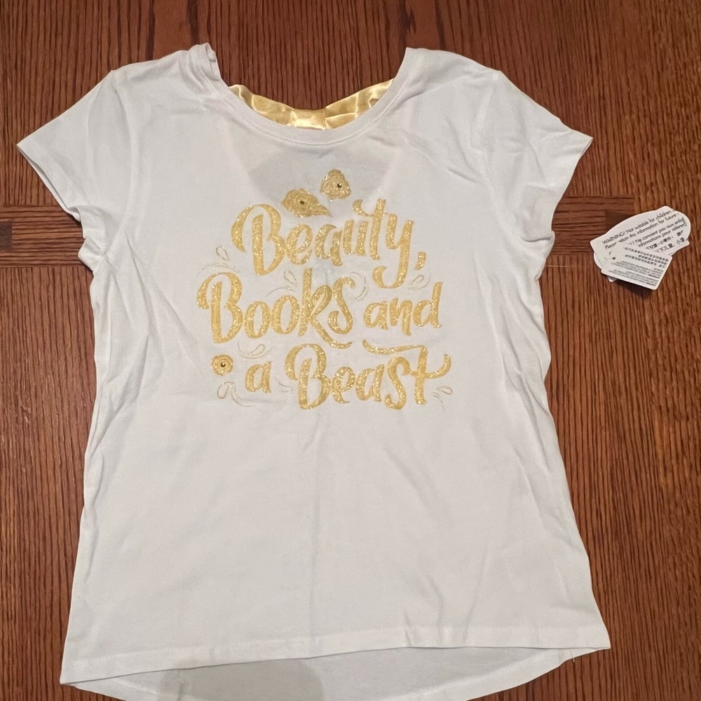 NWT Disney Beauty And The Beast Tee Girls Size L
